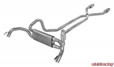 Pypes Exhaust Crossflow System X-Pipe Dual Exhaust 2.5" Race Pro Mufflers Stainless Steel Catalytic Converter GM 1975-1981 - SGF970E