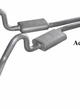 Pypes Exhaust Catback Exhaust Split Rear Dual Exit 3" Race Pro Mufflers Stainless Steel GM G-Body 1978-1988                                     - SGG51R - Image 2
