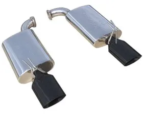Pypes Exhaust Violator Series Axle Back Muffler Dual Exit Violator Muffler 3x6 Oval Black Tips Stainless Steel Black Pontiac G8 2008-2009