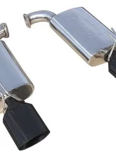 Pypes Exhaust Violator Series Axle Back Muffler Dual Exit Violator Muffler 3x6 Oval Black Tips Stainless Steel Black Pontiac G8 2008-2009                                     - SGG60VSB - Image 2