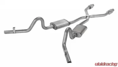 Pypes Exhaust Crossmember-Back X-Pipe Dual Exhaust 2.5" No Muffler Stainless Steel Catalytic Converter GM G-Body 1978-1988 - SGG910E