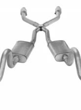 Pypes Exhaust Crossmember-Back X-Pipe Dual Exhaust 2.5" No Muffler Stainless Steel Catalytic Converter GM G-Body 1978-1988                                     - SGG910E - Image 2