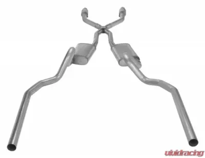 Pypes Exhaust Crossmember-Back X-Pipe Dual Exhaust 2.5" And Tailpipe Violator Mufflers Catalytic Converter GM G-Body SS 1978-1988 - SGG912VE