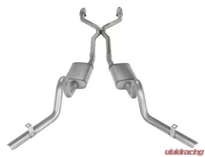 Pypes Exhaust Crossmember-Back H-Pipe Dual Exhaust 2.5" Muffler Stainless Steel Catalytic Converter Chevrolet EL Camino Exc SS 1978-1988 - SGG940E