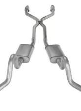 Pypes Exhaust Crossmember-Back H-Pipe Dual Exhaust 2.5" Race Pro Mufflers Catalytic Converter Chevrolet EL Camino Exc SS 1978-1988                                     - SGG940RE - Image 4