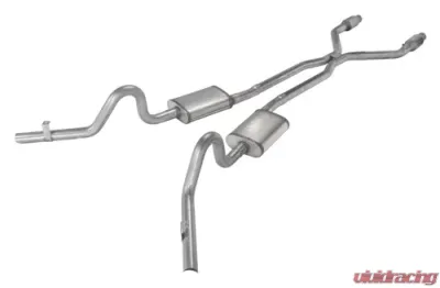 Pypes Exhaust Crossmember-Back H-Pipe  Dual Side Exhaust 2.5" Violator Muffler Catalytic Converter Chevrolet EL Camino Exc SS 1978-1988 - SGG940VE