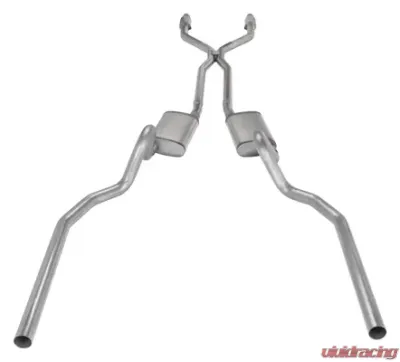 Pypes Exhaust Crossmember-Back H-Pipe Dual Exhaust 2.5" Muffler Catalytic Converter Stainless Steel Chevrolet EL Camino 1978-1988 - SGG942E
