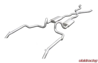 Pypes Exhaust Crossmember-Back X-Pipe Exhaust Split Rear Dual Exit 2.5" Race Pro Mufflers Chevrolet Impala SS 1994-1996 - SGI10R