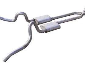 Pypes Exhaust Crossmember-Back X-Pipe Exhaust Split Rear Dual Exit 2.5