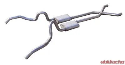 Pypes Exhaust Crossmember-Back X-Pipe Exhaust Split Rear Dual Exit 2.5" No Muffler Chevrolet Nova 1962-1967 - SGN10