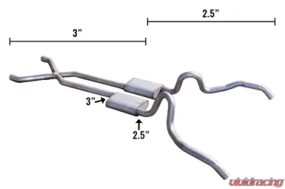 Pypes 1962-1967 Chevrolet Nova Crossmember Back Exhaust Kit SGN30S Pypes 1962-1967 Chevrolet Nova Crossmember Back Exhaust Kit SGN30S