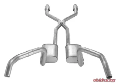 Pypes Exhaust Crossmember-Back H-Pipe Dual Exhaust 2.5" Muffler Catalytic Converter Stainless Steel Chevrolet Nova 1975-1979 - SGN945E