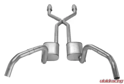 Pypes Exhaust Crossmember-Back X-Pipe Dual Exhaust 2.5" Muffler Catalytic Converter Stainless Steel Chevrolet Nova 1975-1979 - SGN975E