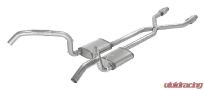 Pypes Exhaust Crossmember-Back X-Pipe Dual Exhaust 2.5" Muffler Catalytic Converter Stainless Steel Chevrolet Nova 1975-1979 - SGN975E