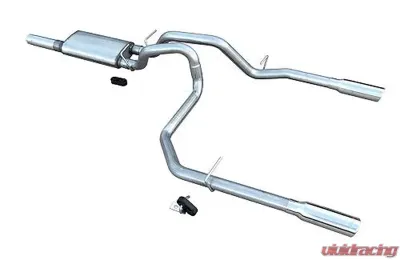 Pypes Exhaust Catback Dual Exhaust 3" Intermediate And 2.5" Tail Pipe Violator Muffler 3.5" Tips GM 1500 2010-2018 - SGT29V