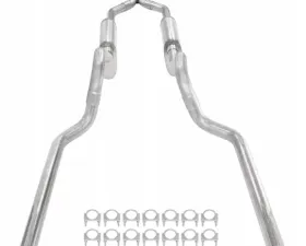 Pypes Exhaust Crossmember Back with H-Pipe Exhaust System Split Rear Dual Exit Street Pro Muffler GM Truck 1963-1966