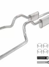 Pypes Exhaust Crossmember Back with H-Pipe Exhaust System Split Rear Dual Exit Violator Muffler GM Truck 1963-1966                                     - SGT74V - Image 6