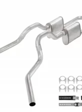 Pypes Exhaust Crossmember Back with X-Pipe Exhaust System Split Side Dual Exit Race Pro Muffler GM Truck 1963-1966                                     - SGT75R - Image 2