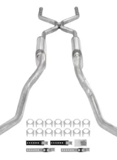 Pypes Exhaust Crossmember Back with H-Pipe Exhaust System Split Side Dual Exit Race Pro Muffler GM Truck 1963-1966                                     - SGT76R - Image 5
