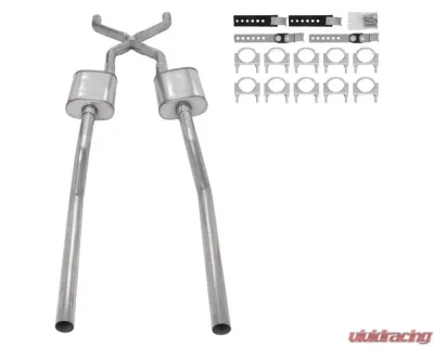 Pypes Exhaust Crossmember Back Exhaust Kit w/o Mufflers GM Truck 2WD 1955-1959 - SGT77