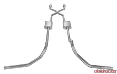 Pypes Exhaust Crossmember-Back H-Pipe Dual Exhaust 2.5" Muffler Catalytic Converter Stainless Steel GM 1975-1987 - SGT978E