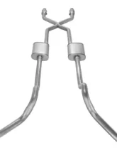 Pypes Exhaust Crossmember-Back X-Pipe Dual Exhaust 2.5" NoMuffler Catalytic Converter Stainless Steel GM 1975-1987                                     - SGT980E - Image 4