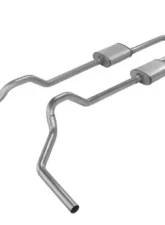 Pypes Exhaust Crossmember-Back X-Pipe Dual Exhaust 2.5" NoMuffler Catalytic Converter Stainless Steel GM 1975-1987                                     - SGT980E - Image 2
