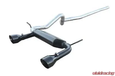 Pypes Exhaust Catback Exhaust Split Rear Dual Exit 2.5" Street Pro Muffler 4.5" Black Tips Stainless Steel Jeep Wrangler JL 2007-2018 - SJJ19SB
