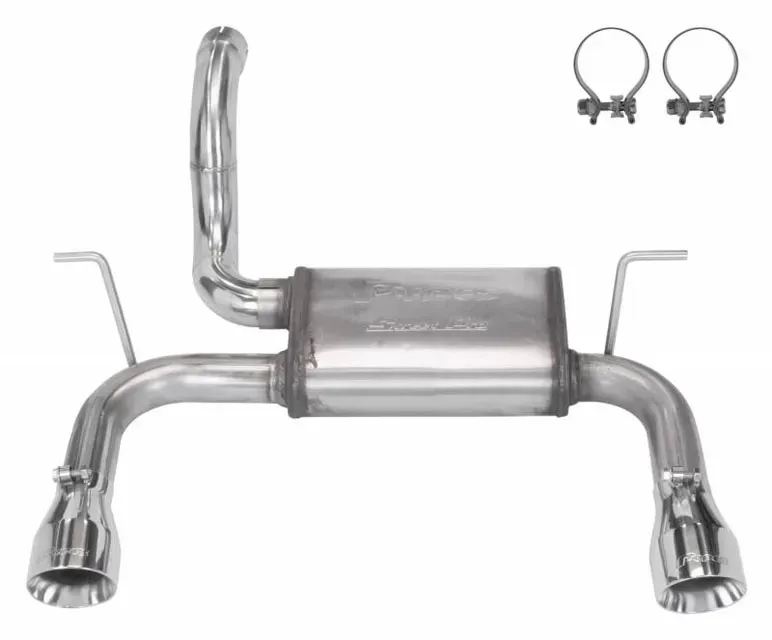 Pypes Exhaust Axle-Back Exhaust System Dual Exit 2.5" Intermediate And Tailpipe Street Pro Muffler w/ 4" Dual Tips Jeep Wrangler JL 2018-2024 - SJJ24S