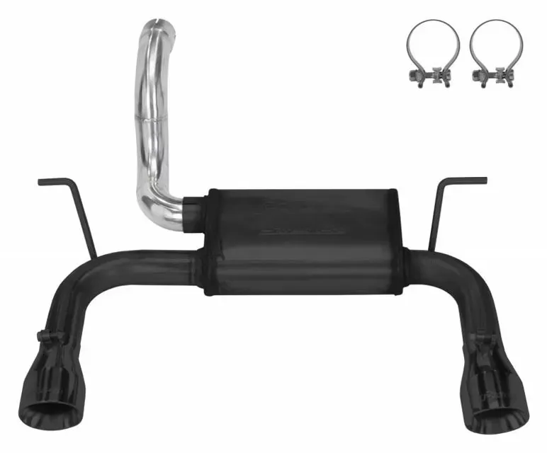 Pypes Exhaust Axle-Back Exhaust System Dual Exit 2.5" Intermediate And Tailpipe Street Pro Muffler w/ Black 4" Dual Tips Jeel Wrangler 2018-2022 - SJJ24SB