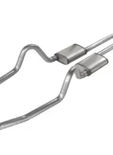 Pypes Exhaust Crossmember-Back H-Pipe Dual Exhaust 2.5" Race Pro Mufflers Catalytic Converter GM Mopar A-Body 1975-1976                                     - SMA940RE - Image 2