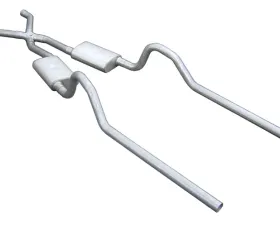 Pypes Exhaust Crossmember-Back X-Pipe Exhaust Split Rear Dual Exit 2.5