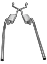 Pypes Exhaust Crossmember-Back X-Pipe Dual Exhaust 2.5" 18" Street Pro Mufflers Catalytic Converter GM Mopar A-Body 1975-1976                                     - SMB910S33E - Image 2