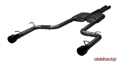 Pypes Exhaust Phantom Series Catback Dual Exhaust 2.5" Violator Muffler 4" Black Tips Stainless Steel - SMC10VB