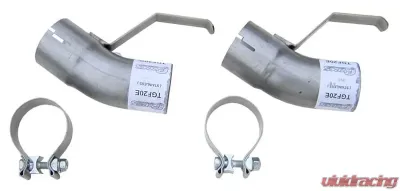 Pypes Exhaust Tailpipe Conversion Kit 2.5" Dual Splitter for Mount EVT10 Splitters Stainless Steel Pontiac Trans AM 1976-1981 - TGF20E