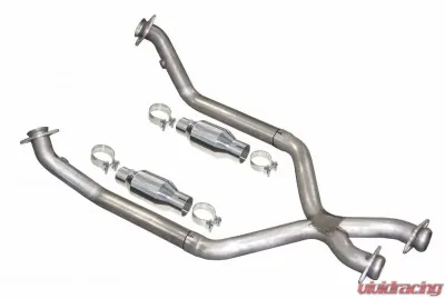 Pypes Exhaust X-Pipe Kit 2.5" Catalytic Converters Stainless Steel Ford Mustang 1996-1998 - XFM33