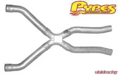Pypes Exhaust X-Pipe Kit 2.5" Crossover Included Special Angled Rear Legs Stainless Steel - XGG10
