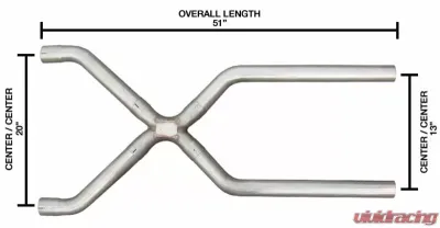 Pypes Exhaust X-Pipe Kit 2.5" Crossover Stainless Steel - XVA10