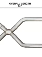 Pypes Exhaust X-Pipe Kit 3" Crossover Stainless Steel                                     - XVA13 - Image 2