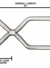 Pypes Exhaust X-Pipe Kit 3.5" Crossover Stainless Steel                                     - XVA14 - Image 2