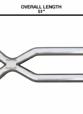 Pypes Exhaust X-Pipe Kit Tunnel Crossover2.5" Polished Stainless Steel                                     - XVF10S - Image 2
