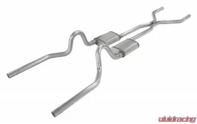 Pypes Exhaust 2.5" H-Bomb System with Violator Mufflers Ford Mustang 1965-1970 - SFM43V