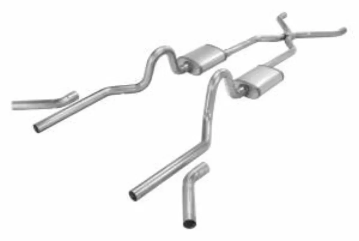 Pypes Exhaust 2.5" H-Bomb with Race Pro Mufflers Chevrolet Bel Air 1955-1957 - SGC40R