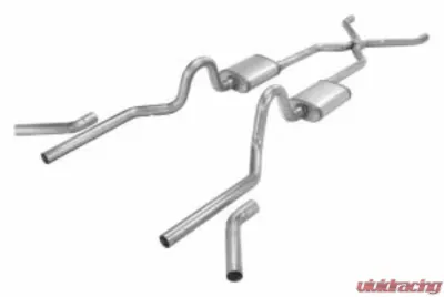 Pypes Exhaust 2.5" H-Bomb with Street Pro Mufflers Chevrolet Bel Air 1955-1957 - SGC40S