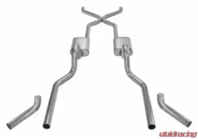 Pypes Exhaust 2.5" H-Bomb with Street Pro Mufflers Chevrolet Bel Air 1955-1957 - SGC40S