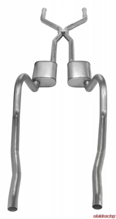 Pypes Exhaust 2.5" H-Bomb without Mufflers MOPAR A-body 1967-1973 - SMA40