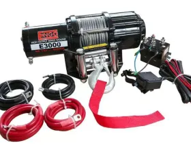 Engo Electric Winch 3,000 LB (1361kg) 12 Volt for ATV Load holding Brake