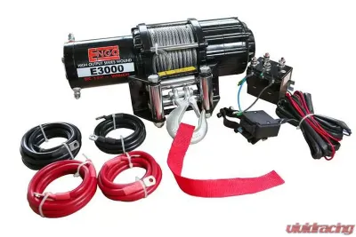 Engo Electric Winch 3,000 LB (1361kg) 12 Volt for ATV Load holding Brake - 77A-03000-A