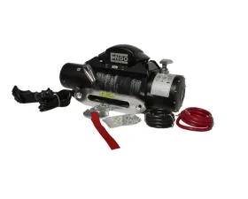 Engo Electric Winch 9,000 LB (4091kg) 12 Volt W/Synthetic Rope Black Satin Finish SR Model