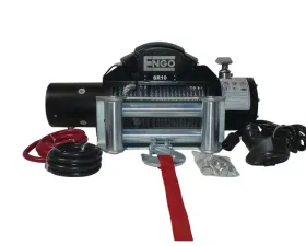 Engo Electric Winch 10,000 LB (4536kg) 12 Volt Black Satin Finish SR10 Model